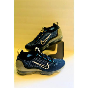 Nike Air VaporMax Flyknit 2021 Men's Navy Blue White Low Blue DZ4856-400